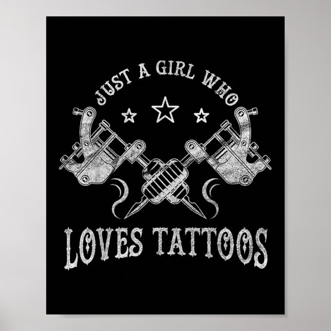 Bara en flicka som Kärlek Tattoos, Tattoo Älskare  Poster (Framsidan)