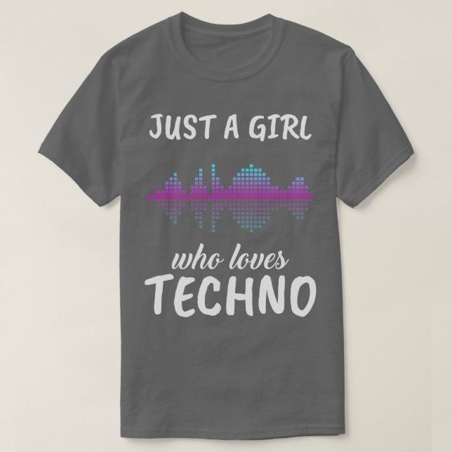 Bara en flicka som Kärlek Techno T Shirt (Design framsida)