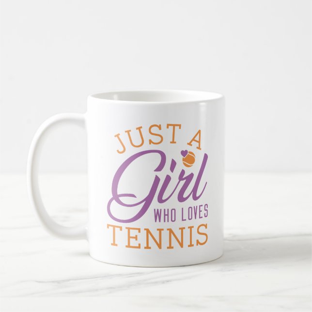 Bara en flicka som Kärlek tennis Kaffemugg (Vänster)