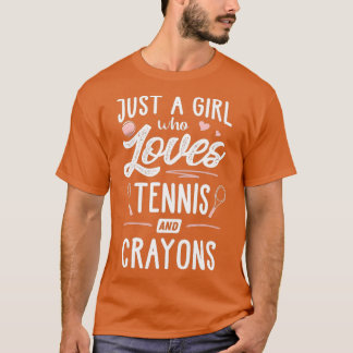 Bara en flicka som Kärlek tennis och Kritor Gift T Shirt