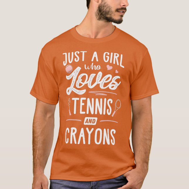 Bara en flicka som Kärlek tennis och Kritor Gift T Shirt (Framsida)