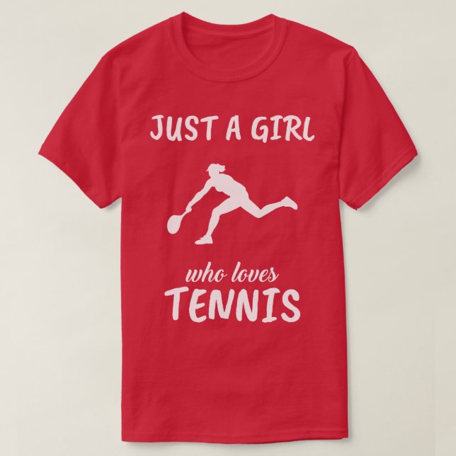 Bara en flicka som Kärlek tennis T Shirt (Design framsida)