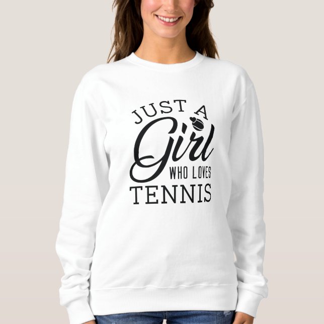 Bara en flicka som Kärlek tennis T Shirt (Framsida)