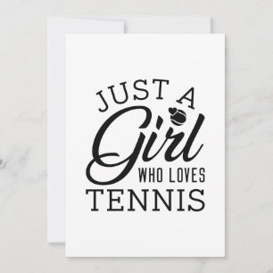 Bara en flicka som Kärlek tennis Tack Kort