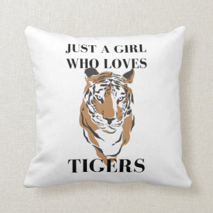 Bara en flicka som Kärlek tiger Animal Lover Kudde