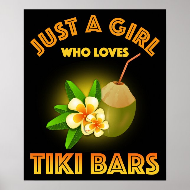 Bara en flicka som Kärlek Tiki Pub Poster (Framsidan)