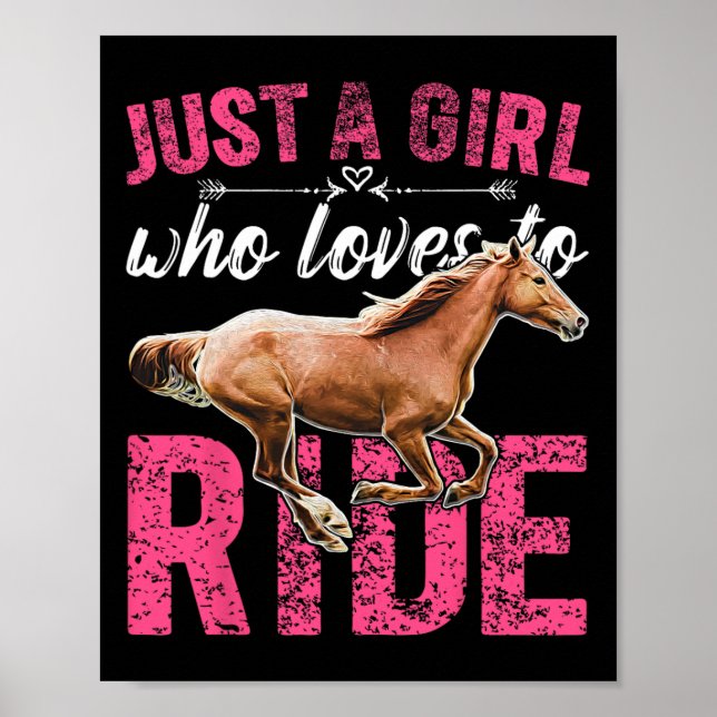 Bara en flicka som Kärlek till Ride Horseback Rid Poster (Framsidan)