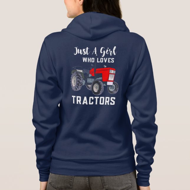 Bara en flicka som Kärlek Tractor Novelty T Shirt (Baksida)