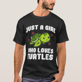 Bara en flicka som Kärlek Turtles Cute Sea Turtle  T Shirt