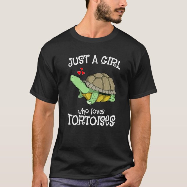 Bara en flicka som Kärlek Turtles Cute Tortoise Äl T Shirt (Framsida)