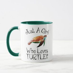 Bara en flicka som Kärlek Turtles Mugg