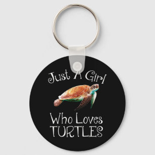 Bara en flicka som Kärlek Turtles Nyckelring