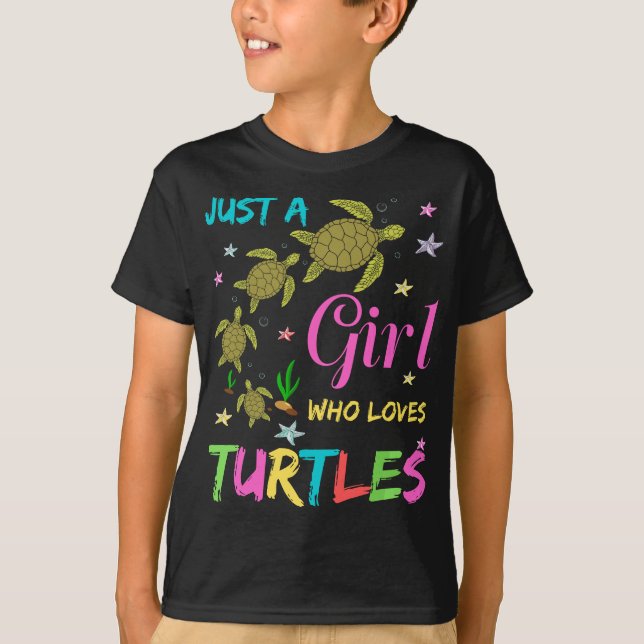 Bara en flicka som Kärlek Turtles Sea Costume T Shirt (Framsida)