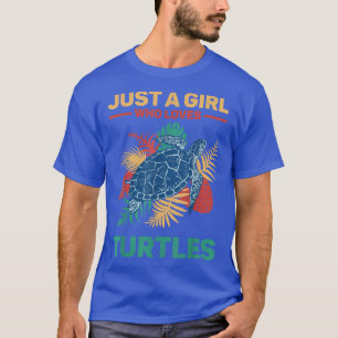 Bara en flicka som Kärlek Turtles Sea Turtle Girls T Shirt