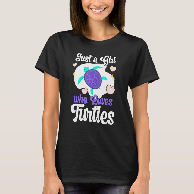 Bara en flicka som Kärlek Turtles Sea Turtle Women T Shirt (Framsida)
