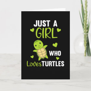 Bara en flicka som Kärlek Turtles - söt Turtle Kort