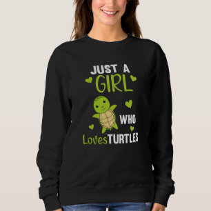Bara en flicka som Kärlek Turtles - söt Turtle T Shirt