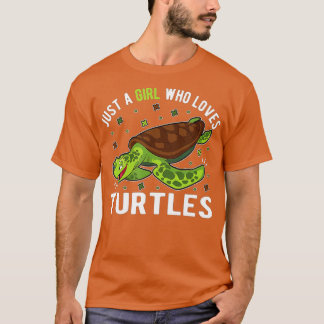 Bara en flicka som Kärlek Turtles T Shirt