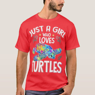 Bara en flicka som Kärlek Turtles T Shirt