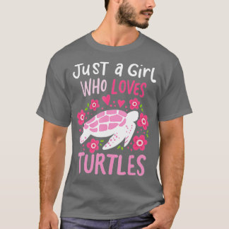 Bara en flicka som Kärlek Turtles Turtle Gift T Shirt