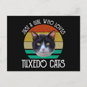 Bara en flicka som Kärlek Tuxedo Cats Vykort