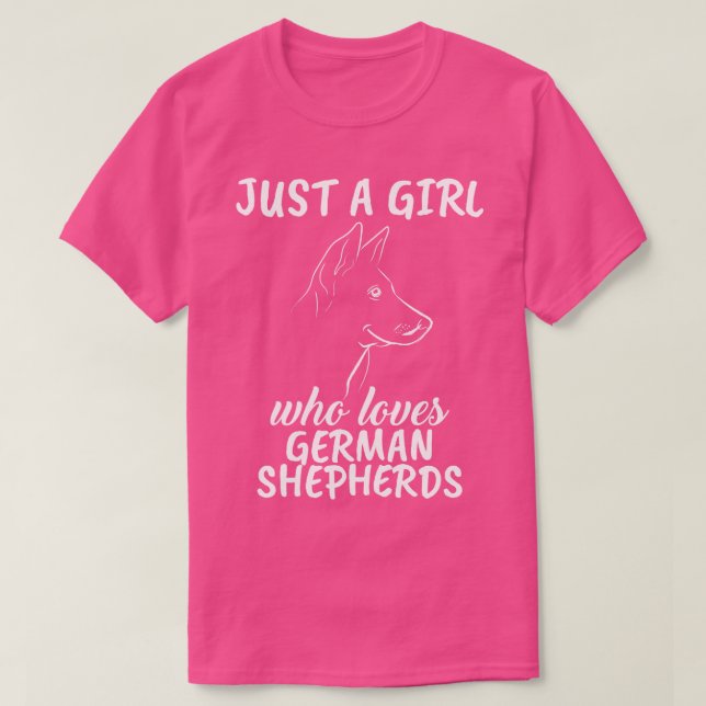 Bara en flicka som Kärlek tyska herdar 3 T Shirt (Design framsida)