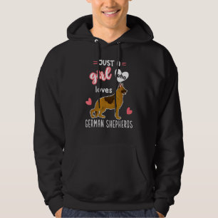 Bara en flicka som Kärlek tyska herdar Hoodie
