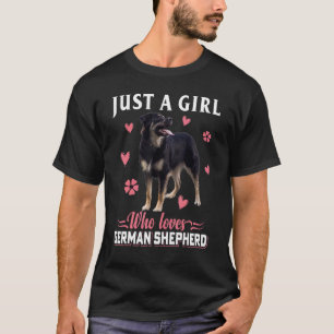 Bara en flicka som Kärlek tyska herdar Mamma Girls T Shirt