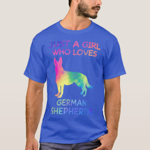 Bara en flicka som Kärlek tyska herdar Rolig hund T Shirt