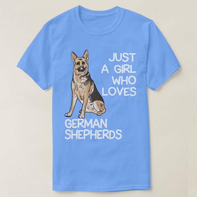Bara en flicka som Kärlek tyska herdar T Shirt (Design framsida)