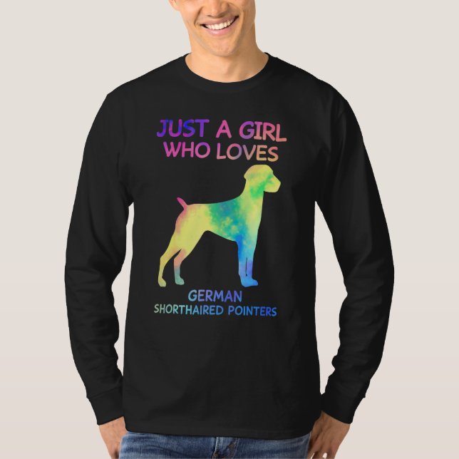Bara en flicka som Kärlek tyska korthögtalare T Shirt (Framsida)