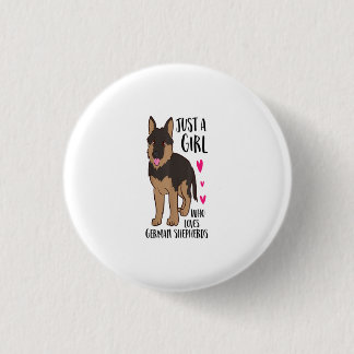 Bara en flicka som Kärlek tyska shepherds Hund Knapp
