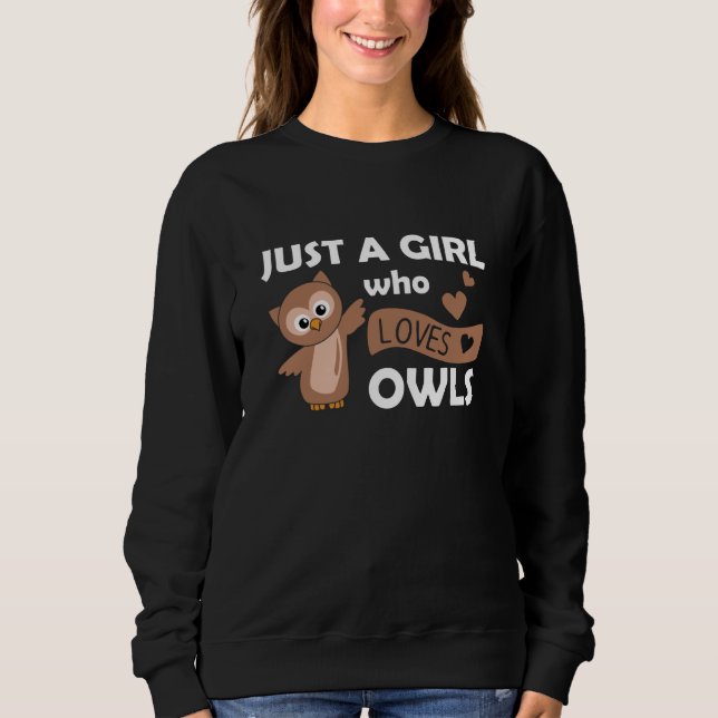 Bara en flicka som Kärlek Uggla cute Animals Uggla T Shirt (Framsida)
