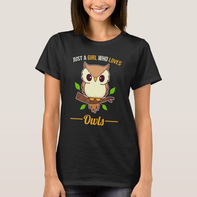 Bara en flicka som Kärlek Uggla T Shirt (Framsida)