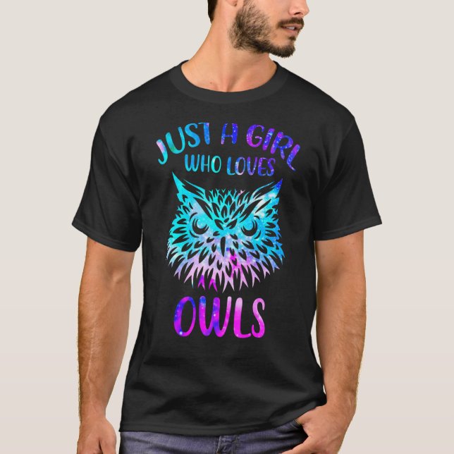 Bara en flicka som Kärlek Ugglor för Uggla T Shirt (Framsida)