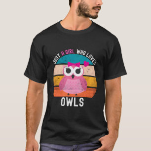 Bara en flicka som Kärlek Ugglor Retro Vintage Ugg T Shirt