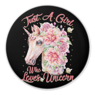 Bara en flicka som Kärlek Unicorn Knopp