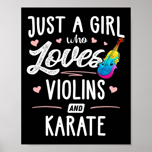 Bara en flicka som Kärlek våldtar sig och Karate G Poster (Framsidan)