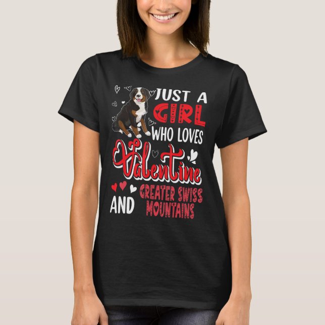 Bara en flicka som Kärlek Valentine och Underbarar T Shirt (Framsida)