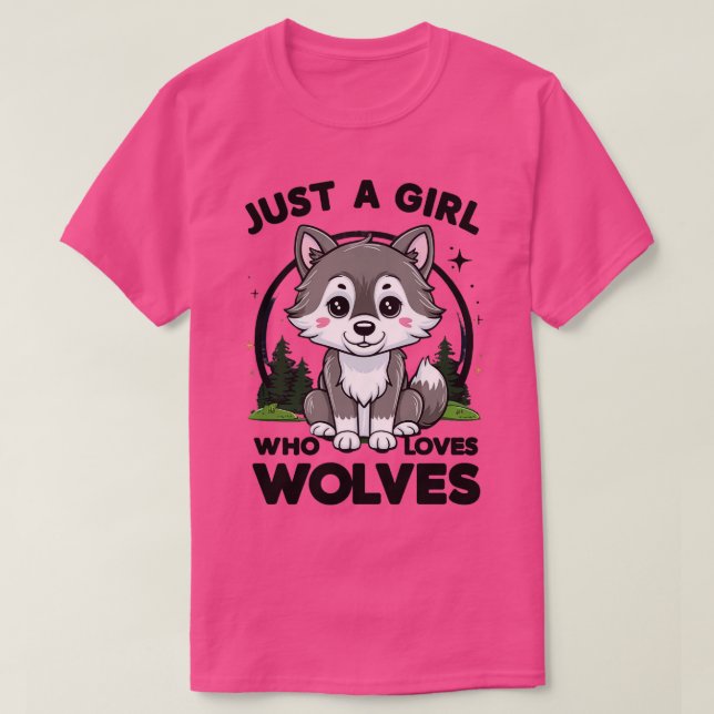 Bara en flicka som Kärlek varg 1 T Shirt (Design framsida)