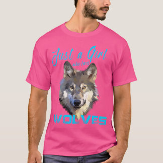 Bara en flicka som Kärlek Vargar ger Varg åt flick T Shirt