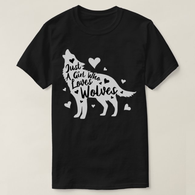 Bara en flicka som Kärlek Vargar Pullover T Shirt (Design framsida)