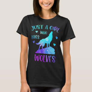 Bara en flicka som Kärlek Vargar regnbåge ger till T Shirt