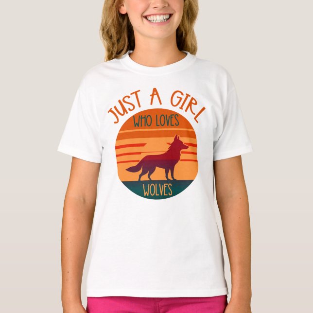 Bara en flicka som Kärlek Vargar T Shirt (Framsida)