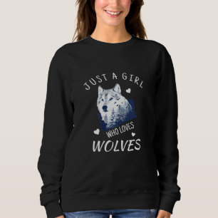 Bara en flicka som Kärlek Vargar  Varg Graphic T Shirt