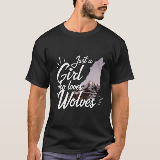 Bara en flicka som Kärlek Vargar - Varg T Shirt