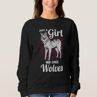 Bara en flicka som Kärlek Vargar  Wildlife Animal  T Shirt