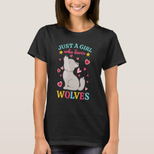 Bara en flicka som Kärlek Vargar  Wolfdog Howling  T Shirt
