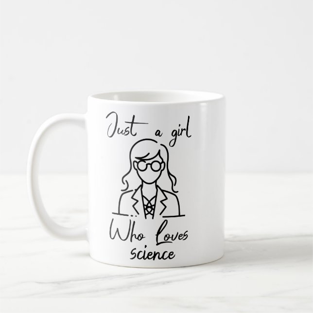 Bara en flicka som Kärlek vetenskapsforskare Kaffemugg (Vänster)