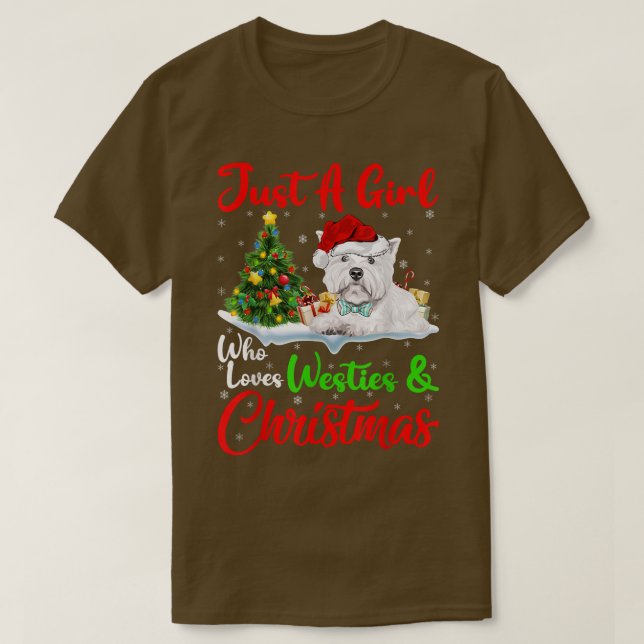 Bara en flicka som Kärlek vits och jul T Shirt (Design framsida)